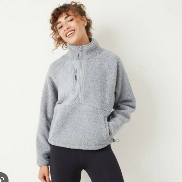 JoyLab Jackets & Coats Joylab 2 Zip Sherpa Pullover Poshmark